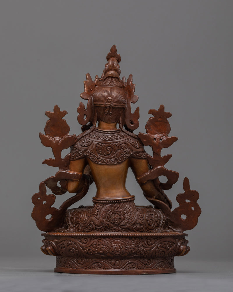 White Tara Lovely Oxidized Statue | Handcrafted Spiritual Elegance