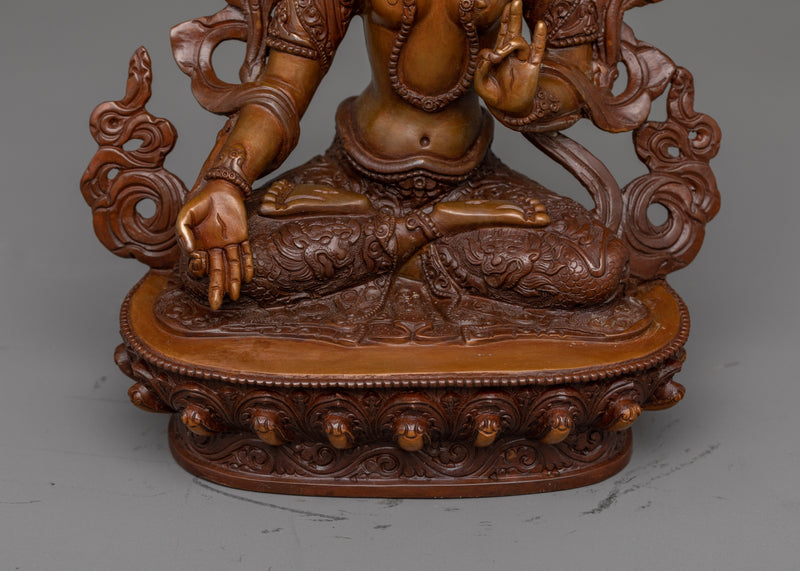 White Tara Lovely Oxidized Statue | Handcrafted Spiritual Elegance