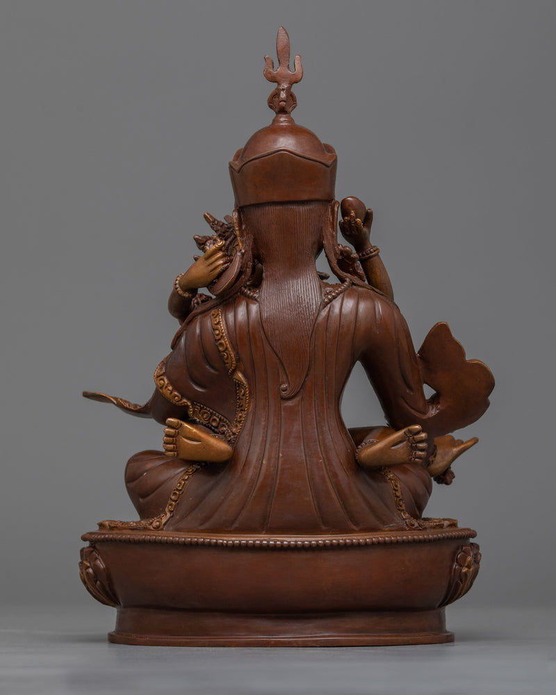 Guru Rinpoche and His Consort Oxidized Statue | Symbol of Spiritual Union