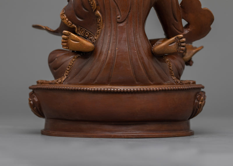 Guru Rinpoche and His Consort Oxidized Statue | Symbol of Spiritual Union