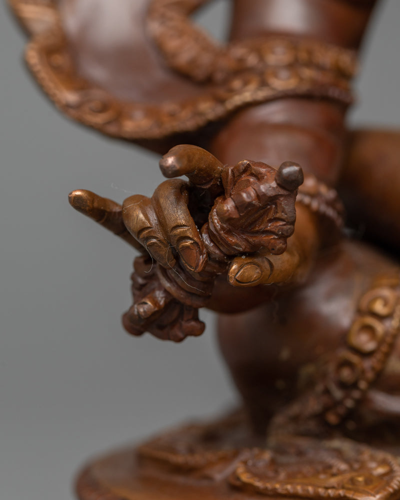 Guru Rinpoche and His Consort Oxidized Statue | Symbol of Spiritual Union