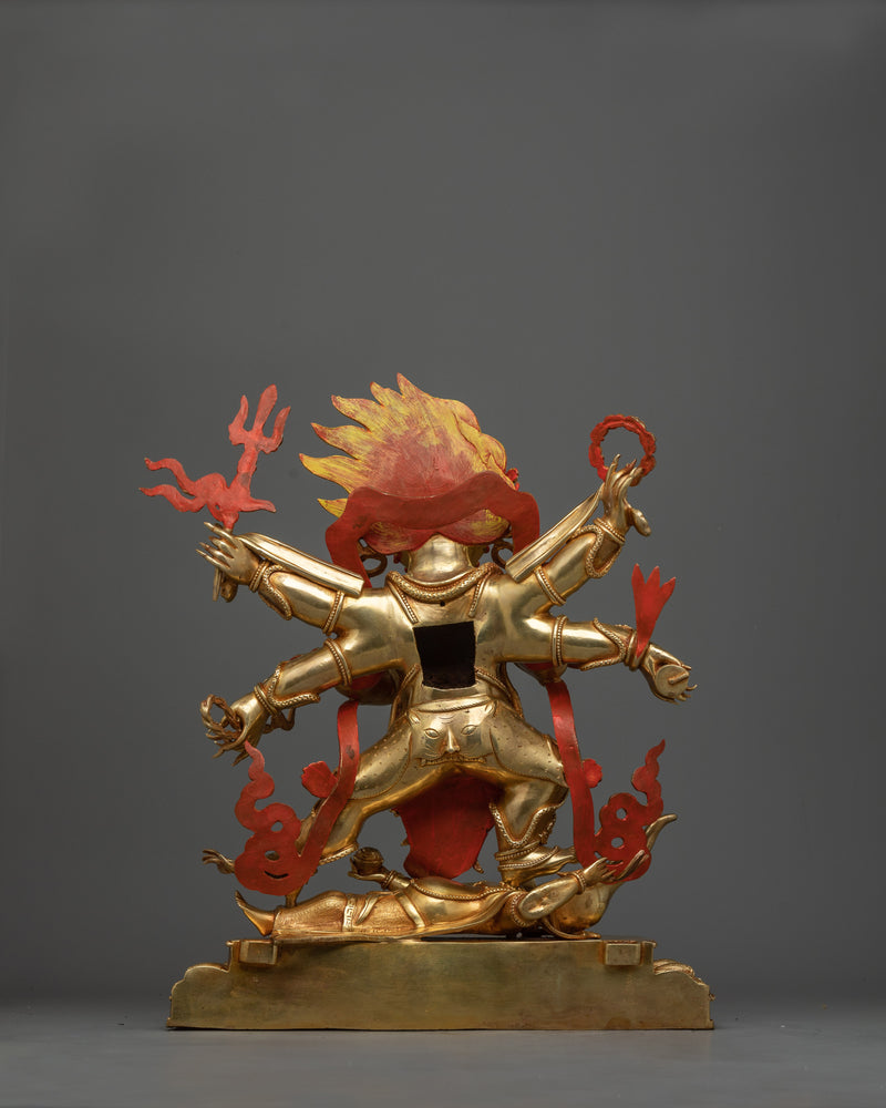 Six-Arms Mahakala Statue | Handcrafted Symbol of Protection