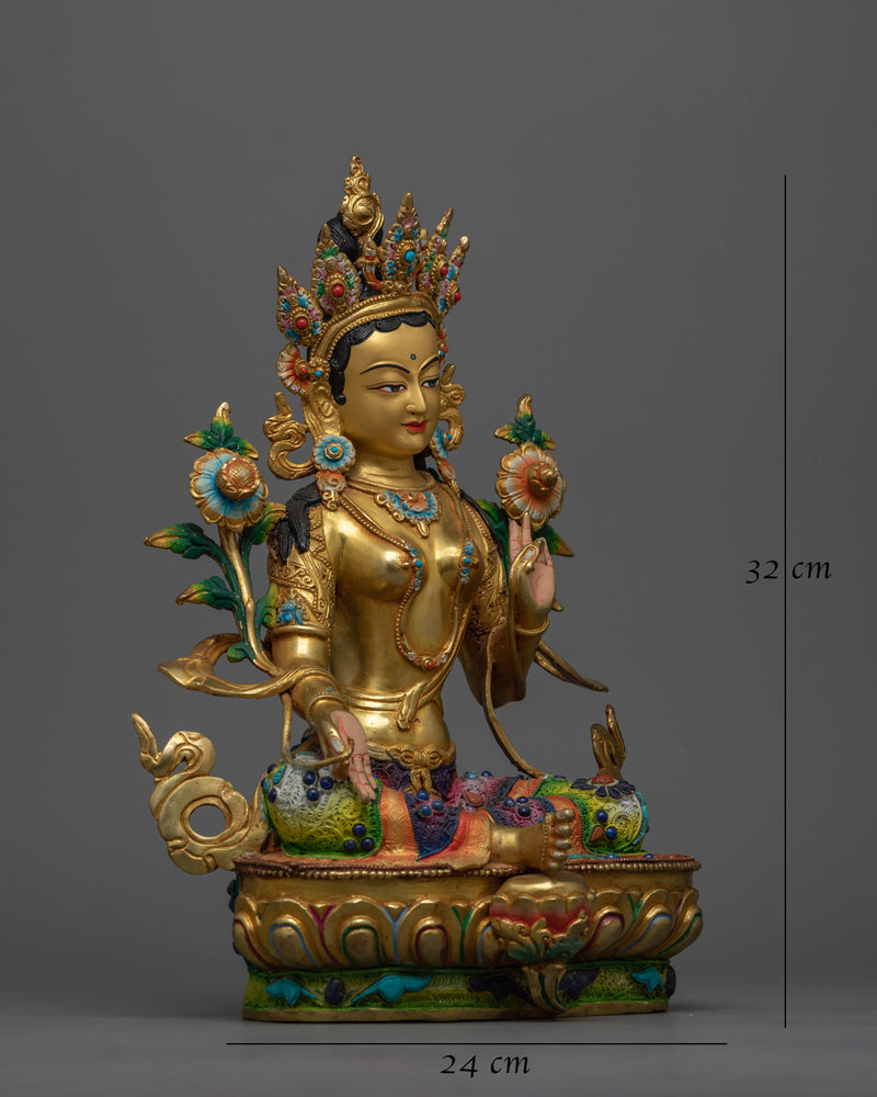 Green Tara Beautiful Statue | Handcrafted Symbol of Compassion