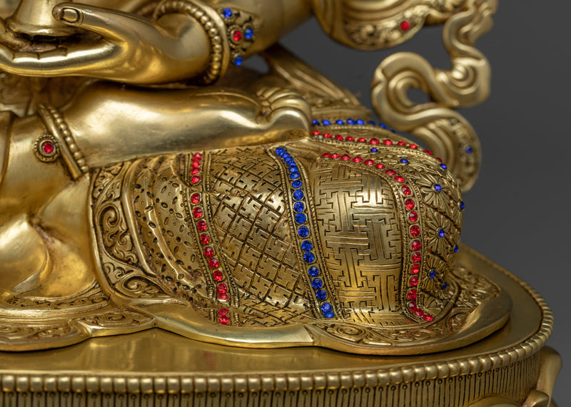 Gold-Gilded Kshitigarbha Statue | Handcrafted Symbol of Vow and Salvation