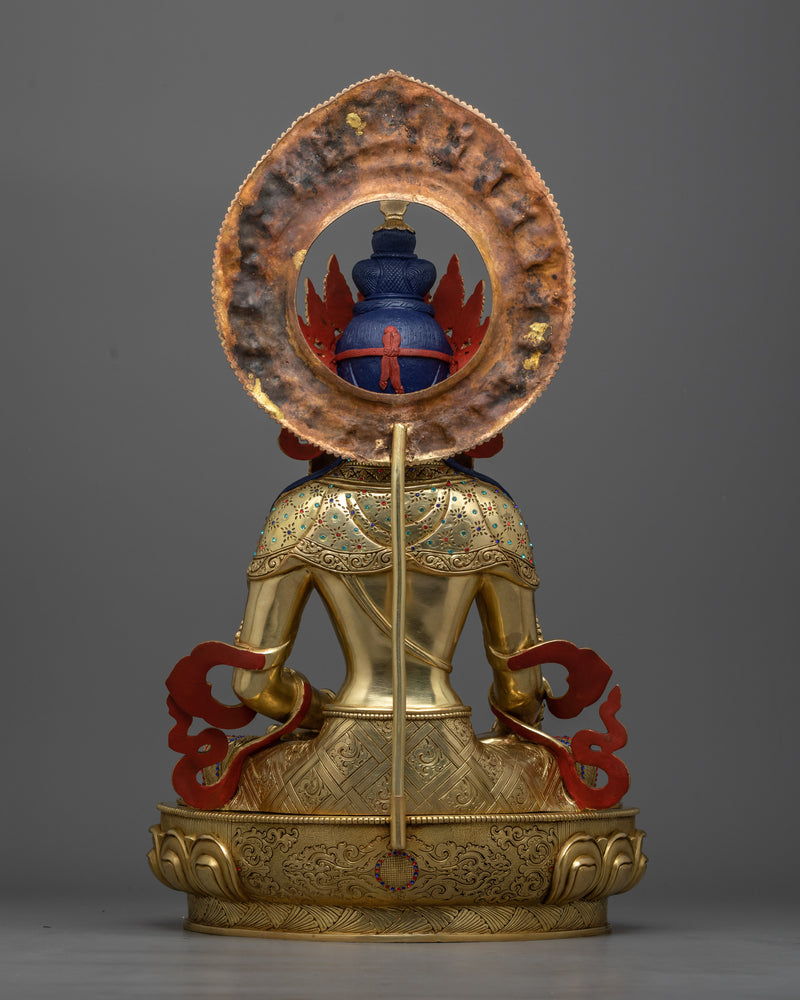 Gold-Gilded Kshitigarbha Statue | Handcrafted Symbol of Vow and Salvation