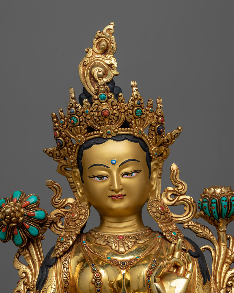 24K Gold Gilded Tibetan 