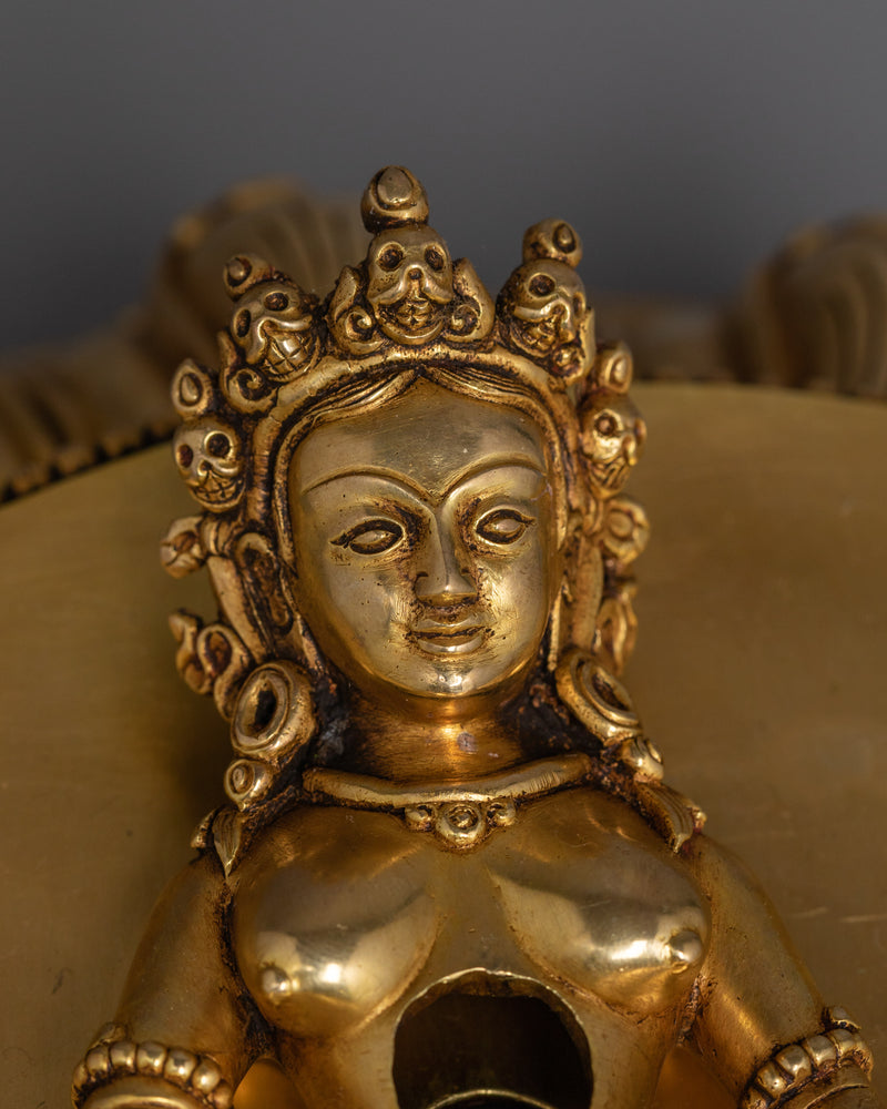 Copper Vajrayogini Statue | Tantric Female Buddha Dakini