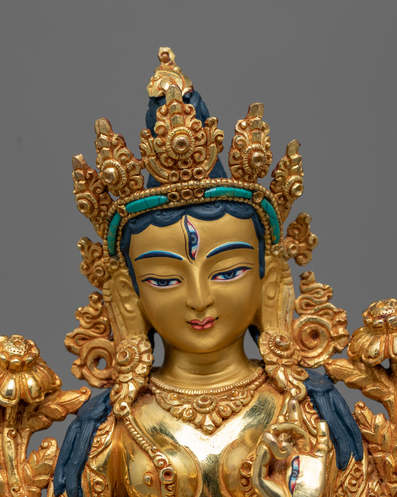 white-tara-statue-24k-gold-gilded