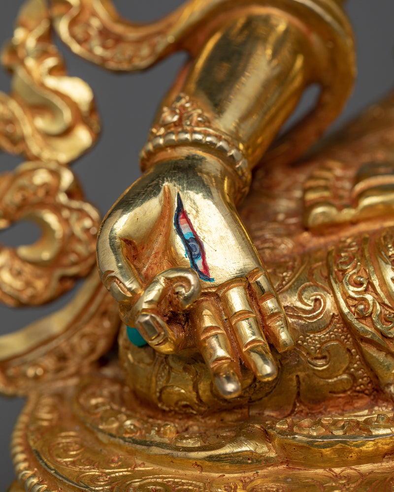 White Tara Statue 24K Gold-Gilded | Symbol of Healing and Compassion