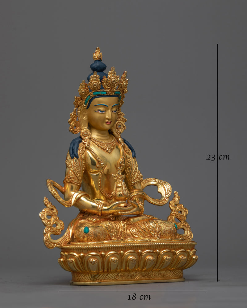 Amitayus Longevity Deity 23cm Statue | Handcrafted with Timeless Precision and Grace