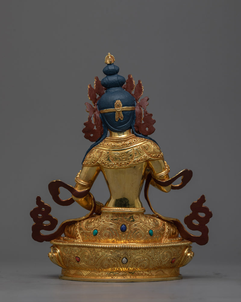 Vajrasattva Gold-Gilded Statue | Symbol of Purification and Renewal