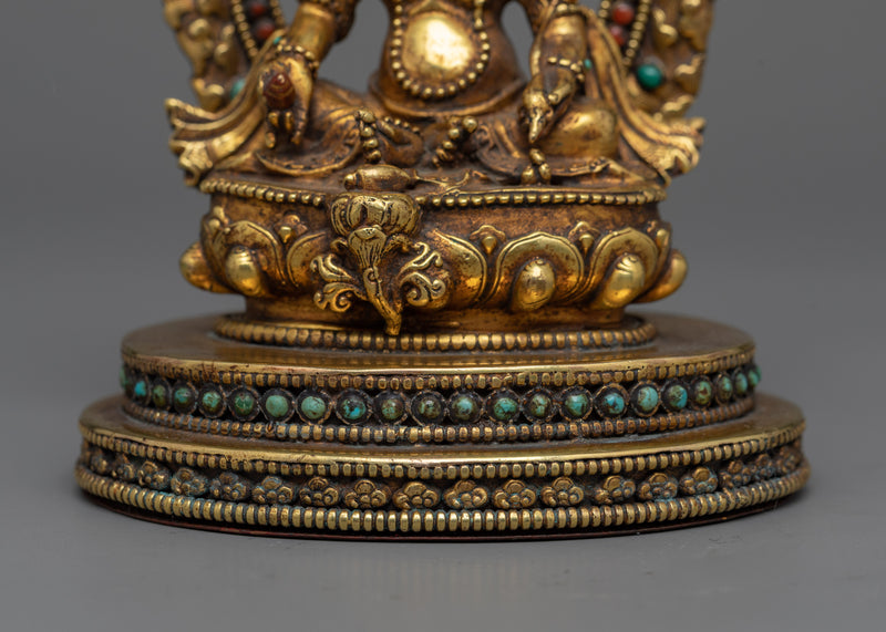 Dzambhala Jewels Statue | 24K Gold-Gilded Symbol of Prosperity