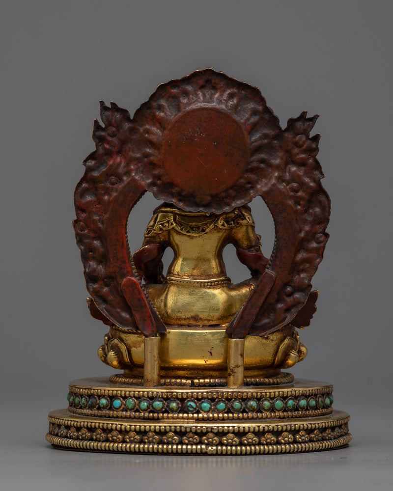 Dzambhala Jewels Statue | 24K Gold-Gilded Symbol of Prosperity