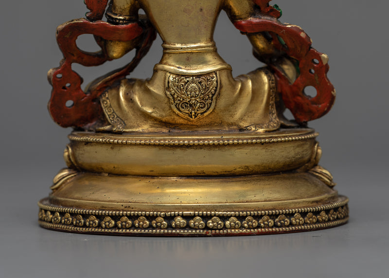 Green Tara Antique-Finished Statue | Emblem of Serene Protection