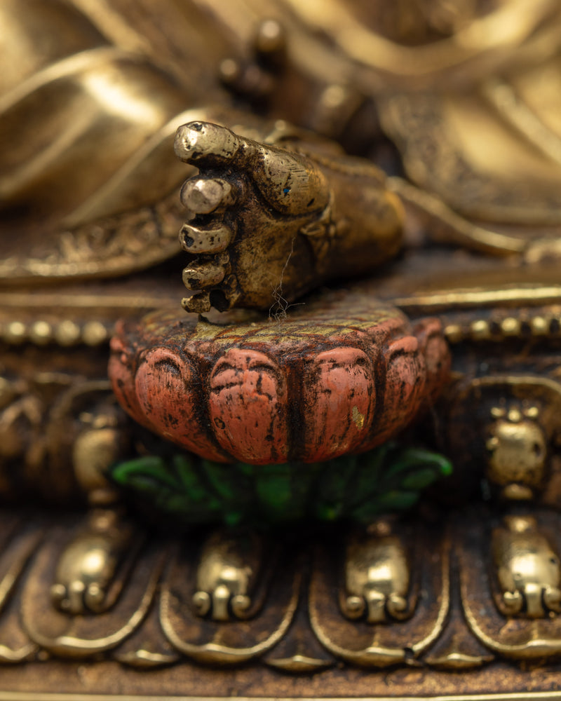 Green Tara Antique-Finished Statue | Emblem of Serene Protection