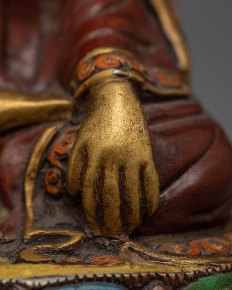 The Second Karmapa Karma Pakshi Statue | Antique-Finished Symbol of Mystical Insight