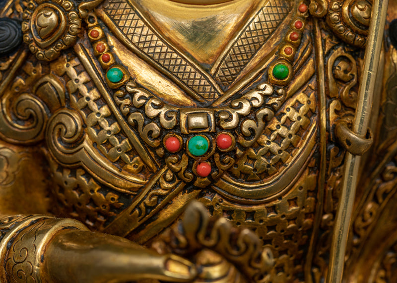 Tantra Guru Norlha Statue | 24K Gold-Gilded Symbol of Abundance