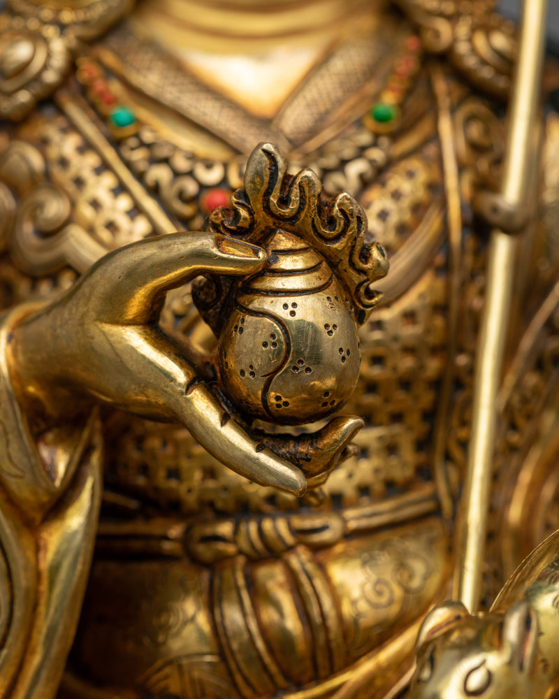 Tantra Guru Norlha Statue | 24K Gold-Gilded Symbol of Abundance