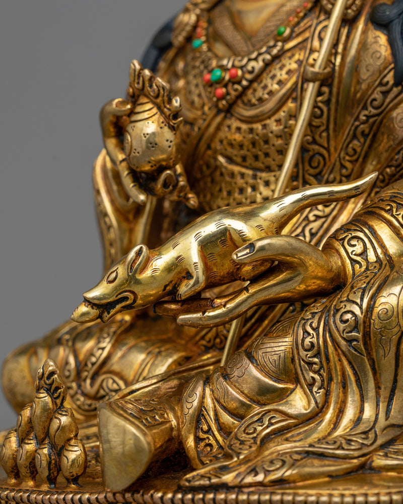 Tantra Guru Norlha Statue | 24K Gold-Gilded Symbol of Abundance