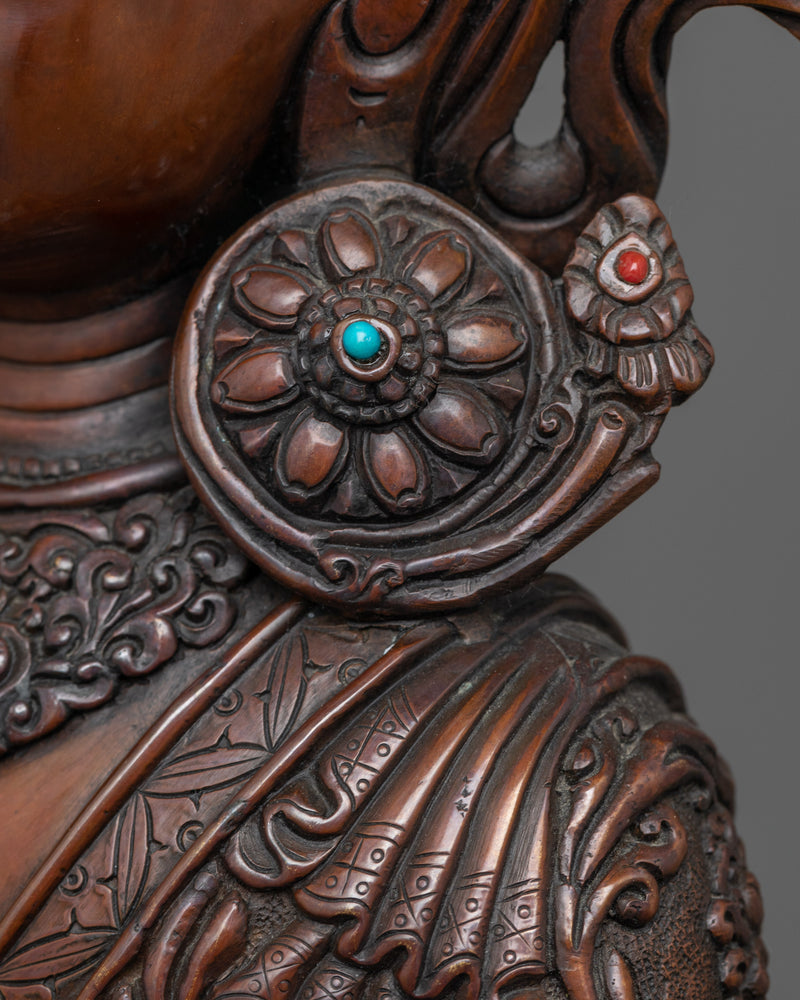 Dipankara Buddha Oxidized Statue | Symbol of Enlightened Beginnings