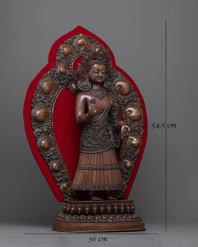 Dipankara Buddha Oxidized Statue | Symbol of Enlightened Beginnings