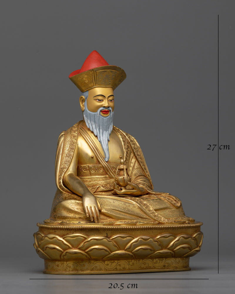 Zhabdrung Rinpoche Gold-Gilded Statue | Emblem of Spiritual and Cultural Majesty