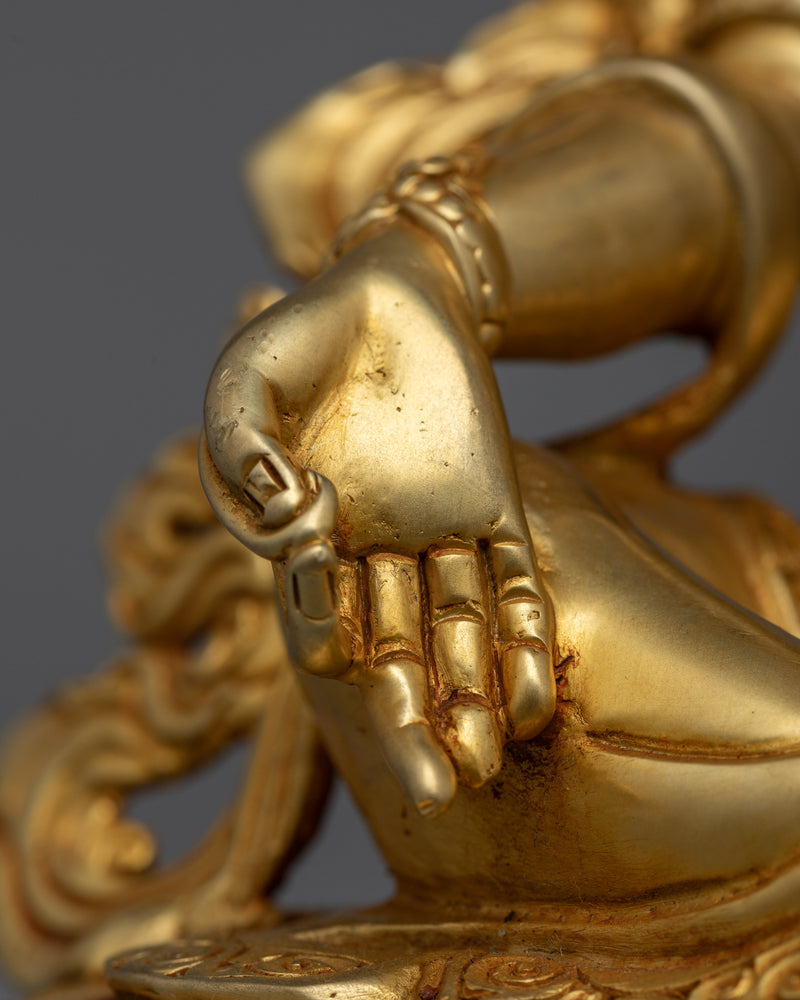 Green Tara Elegance Statue | 24K Gold-Gilded Symbol of Compassion