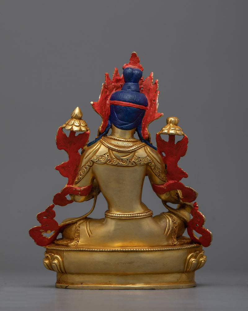 Green Tara Elegance Statue | 24K Gold-Gilded Symbol of Compassion