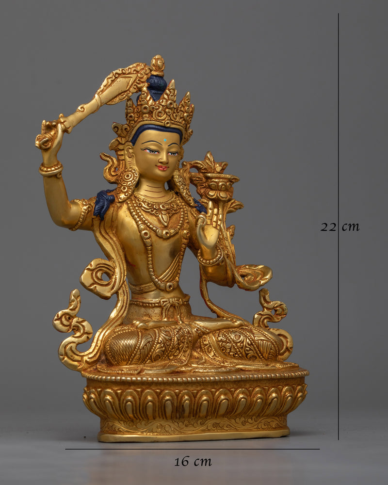 Manjushri Insight Deity Statue | Emblem of Divine Insight