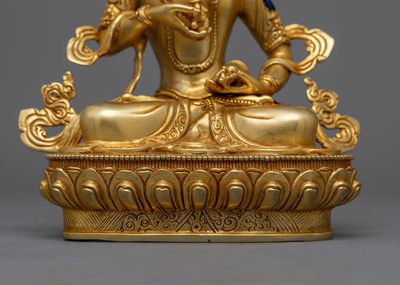 Vajrasattva Gold-Gilded Sculpture | Beacon of Spiritual Clarity