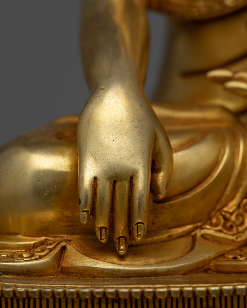 Shakyamuni Buddha: A Dharma Teacher Statue | 24K Gold-Gilded Symbol of Enlightenment