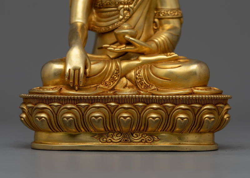 Shakyamuni Buddha: A Dharma Teacher Statue | 24K Gold-Gilded Symbol of Enlightenment