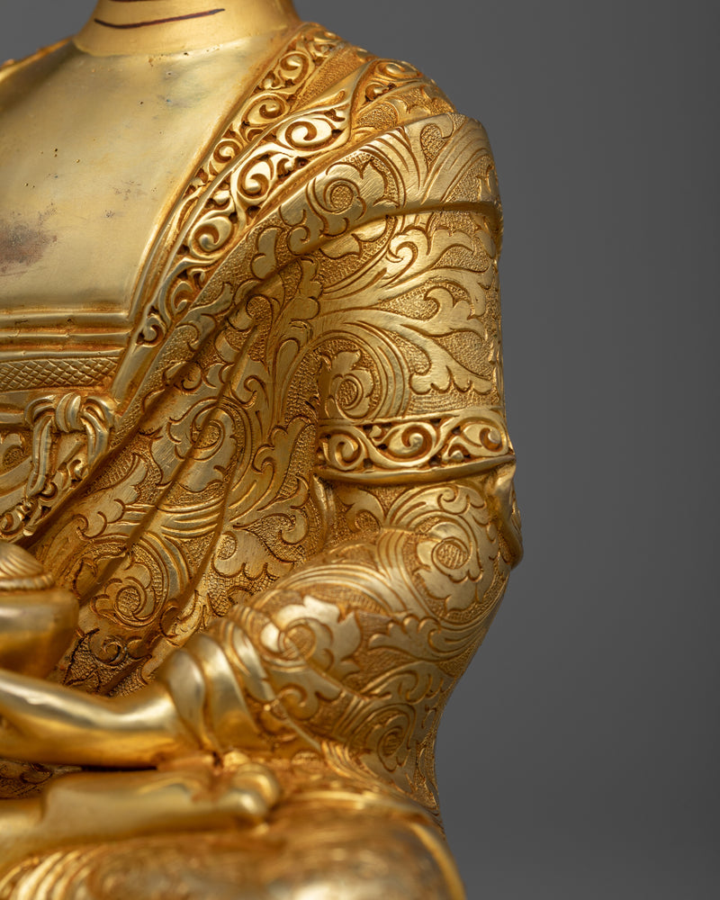 Shakyamuni Buddha Dharma Guru Statue | 24K Gold-Gilded Symbol of Enlightenment