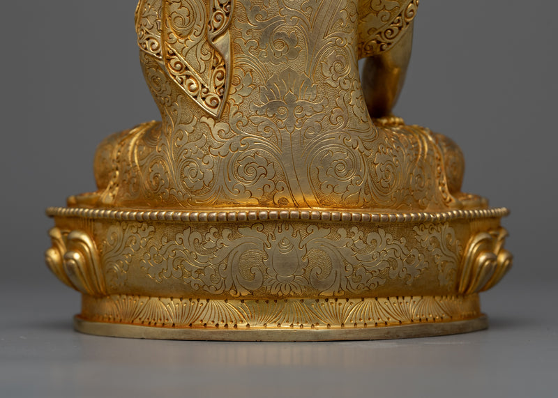 Shakyamuni Buddha Dharma Guru Statue | 24K Gold-Gilded Symbol of Enlightenment