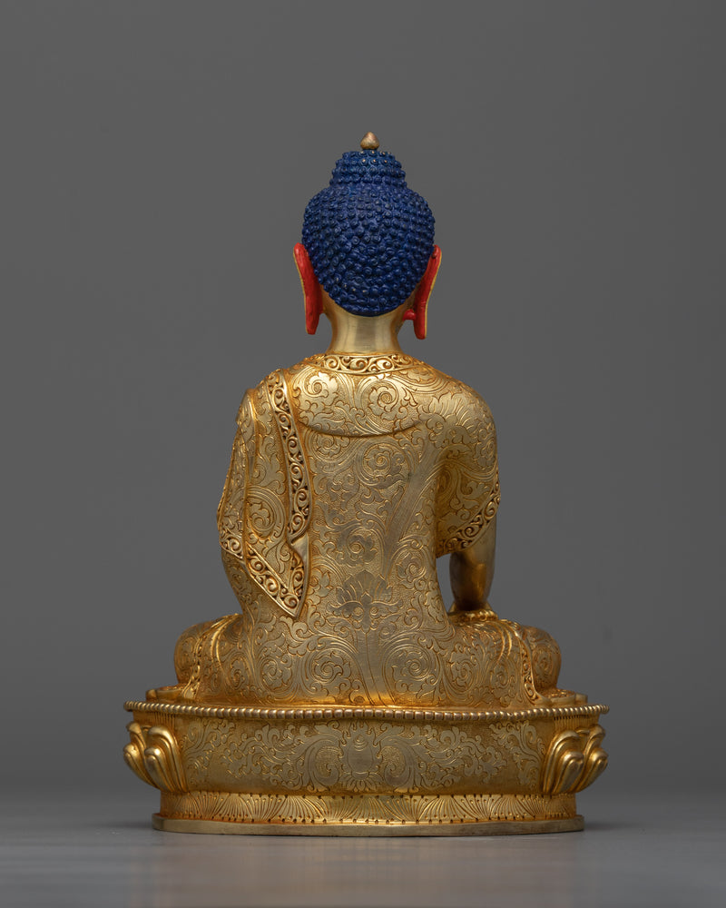 Shakyamuni Buddha Dharma Guru Statue | 24K Gold-Gilded Symbol of Enlightenment