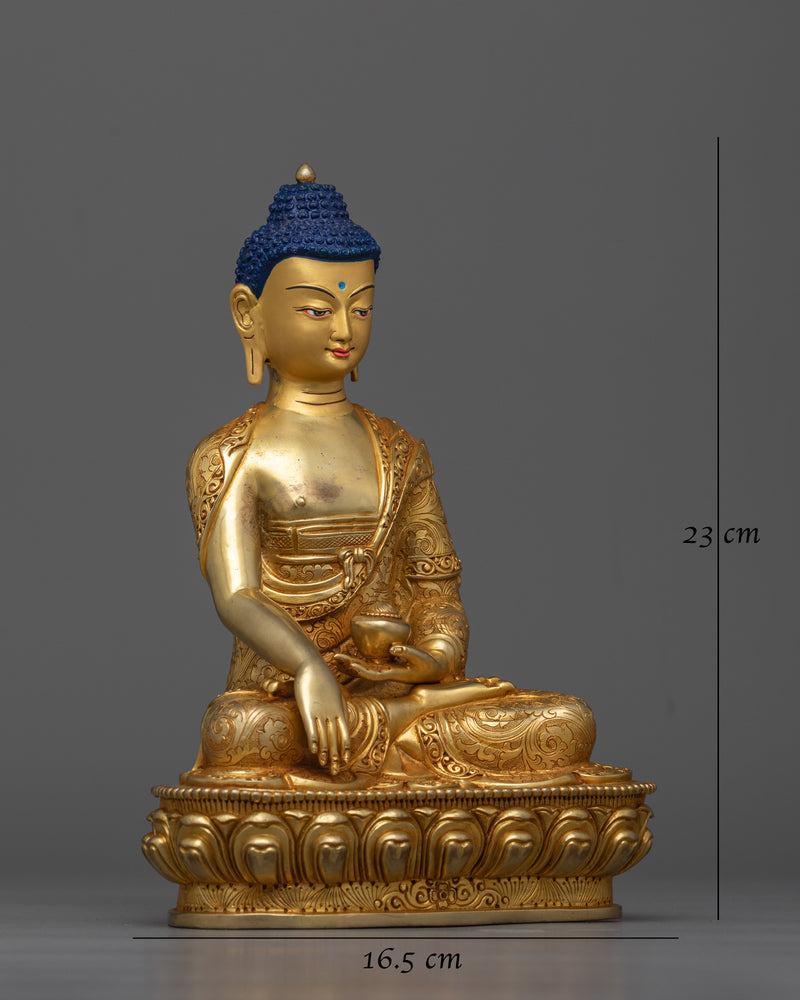 Shakyamuni Buddha Dharma Guru Statue | 24K Gold-Gilded Symbol of Enlightenment