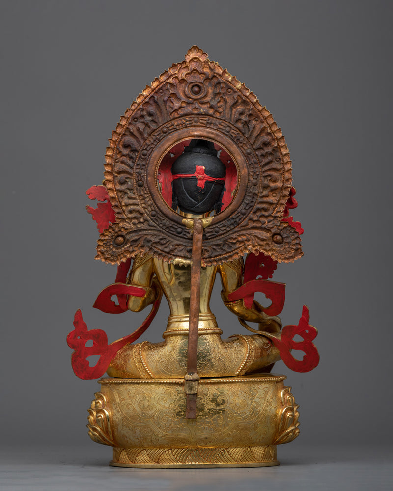 Shri Green Tara Statue | 24K Gold-Gilded Symbol of Active Compassion