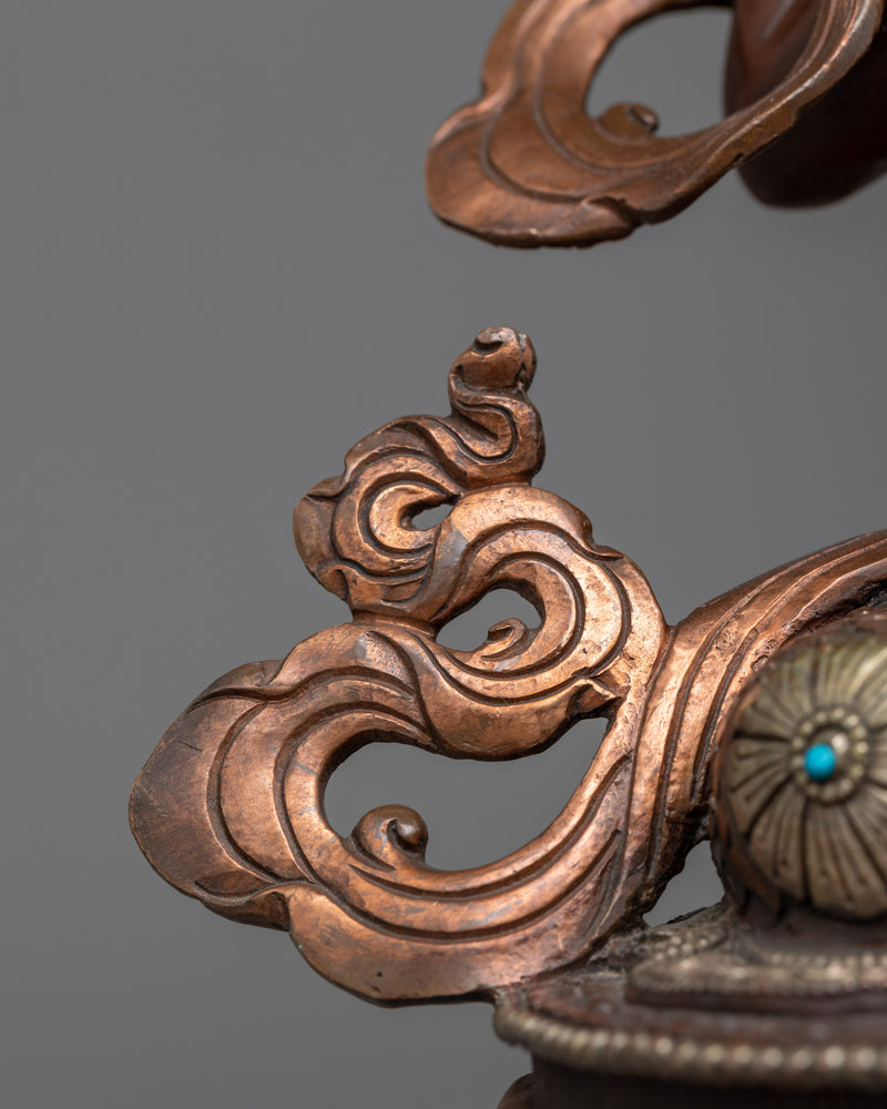 Oxidized Copper Buddhist Statue of Vajrasattva | Embodiment of Purity and Transformation