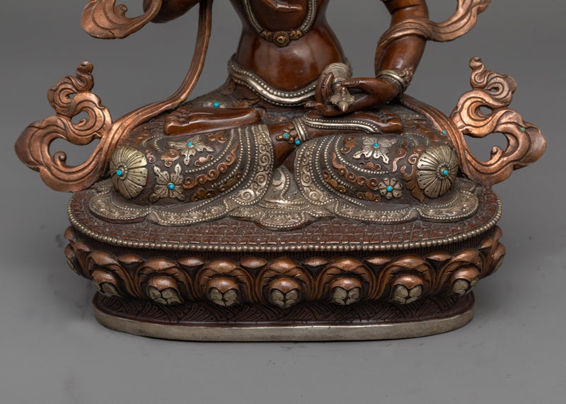 Oxidized Copper Buddhist Statue of Vajrasattva | Embodiment of Purity and Transformation