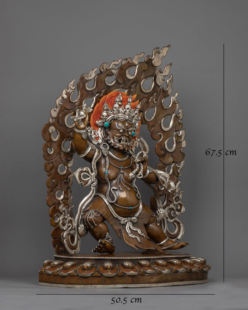 Silver Plated Vajrapani Statue