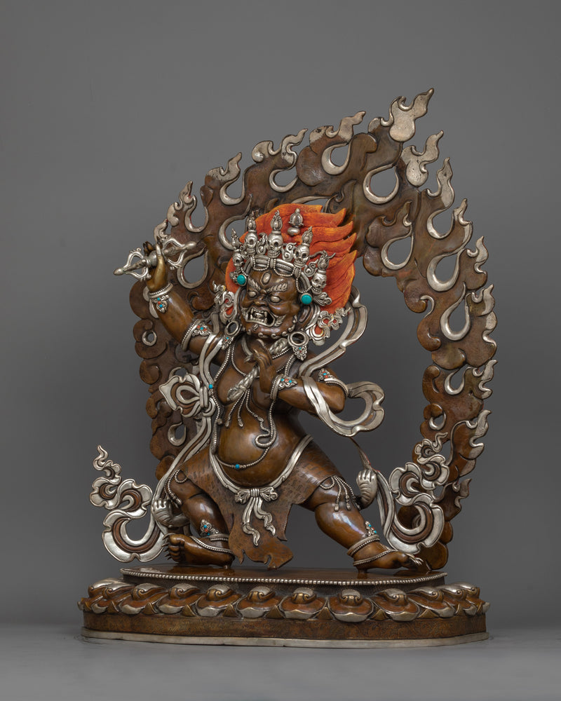 Silver Plated Vajrapani Statue