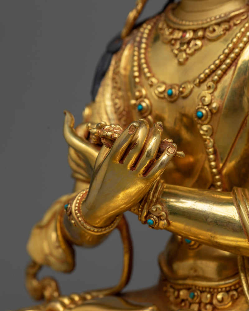 Nepalese Hand Sculpted Vajradhara Figurine | The Primordial Buddha of Buddhism