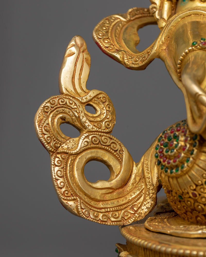 Gold-Gilded Green Tara 47cm Figure | Radiant Symbol of Compassionate Action