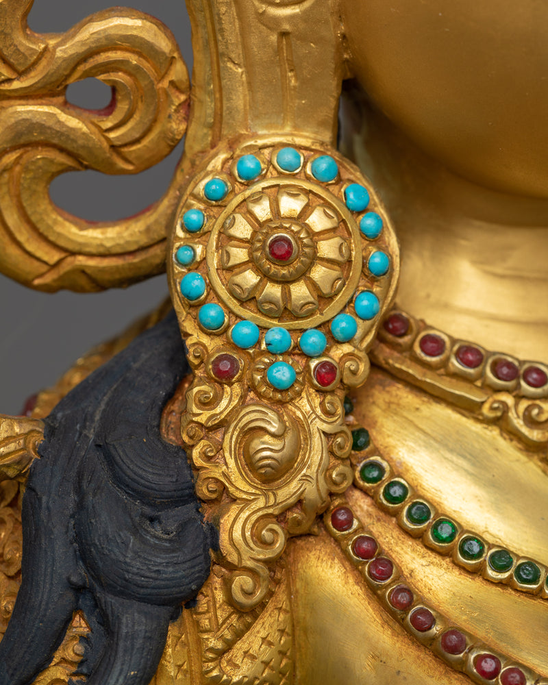 Gold-Gilded Green Tara 47cm Figure | Radiant Symbol of Compassionate Action