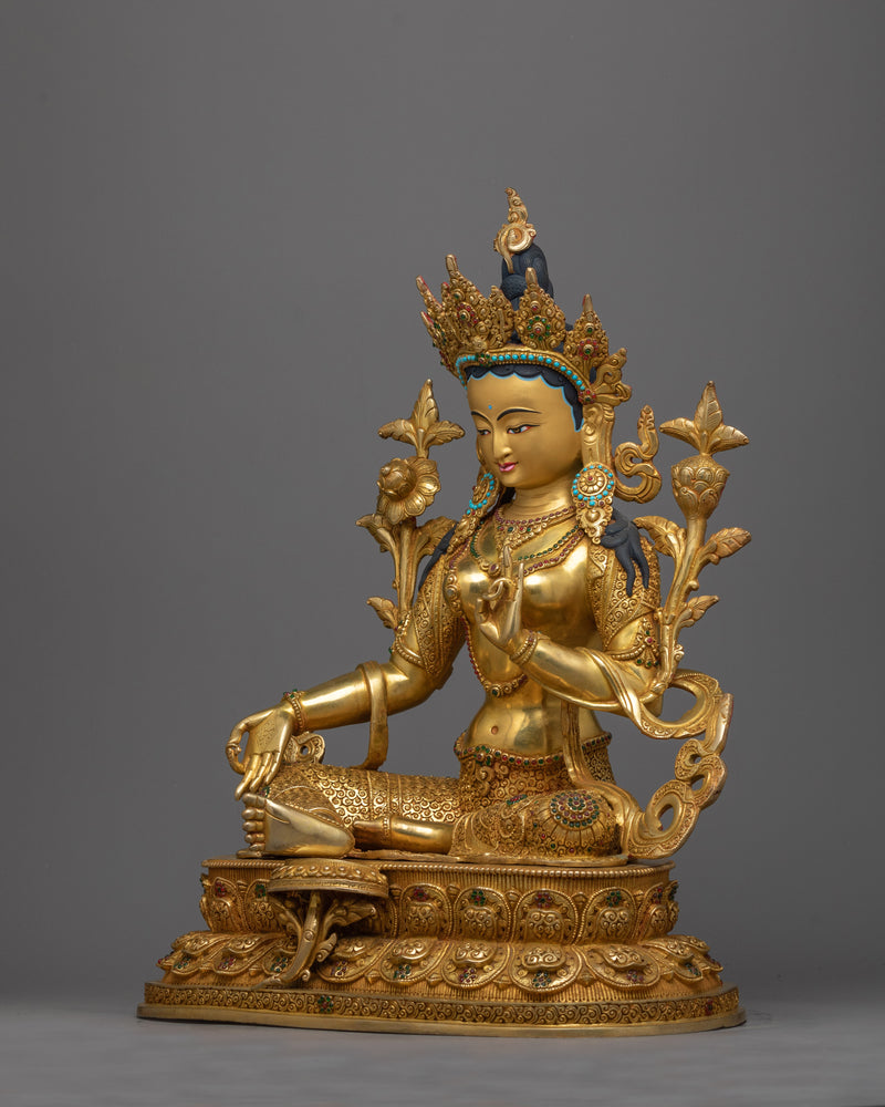 gold-gilded-green-tara-47cm-figure