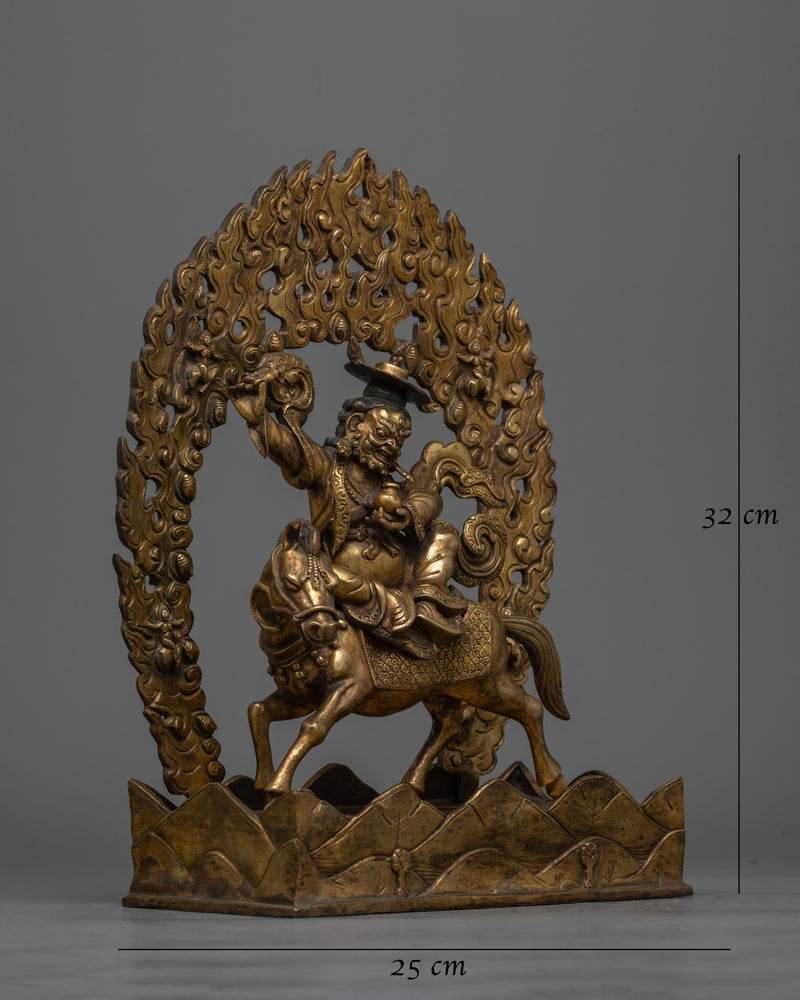 Pehar Gyalpo Antique Sculpture | A Majestic Symbol of Protection and Power