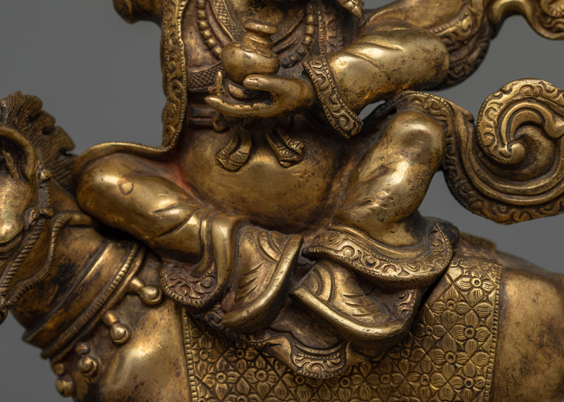 Pehar Gyalpo Antique Sculpture | A Majestic Symbol of Protection and Power