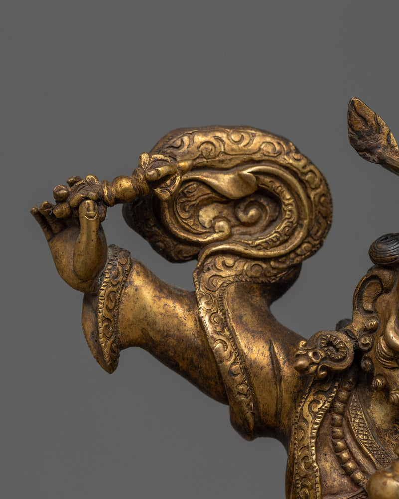 Pehar Gyalpo Antique Sculpture | A Majestic Symbol of Protection and Power