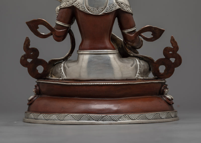 Shri Saraswati Silver-Plated Statue | Icon of Wisdom and Artistry