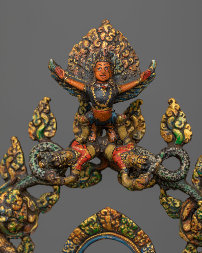 Antique Dzambhala Colorful Statue | Opulent Symbol of Prosperity